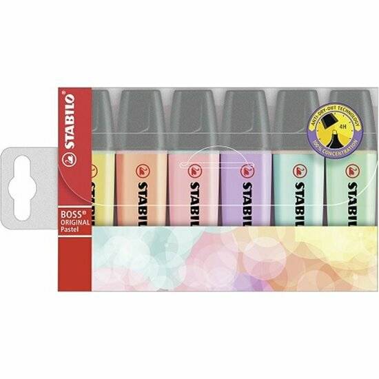 Stabilo Boss Textmarker 7062 6er Etui Pastell