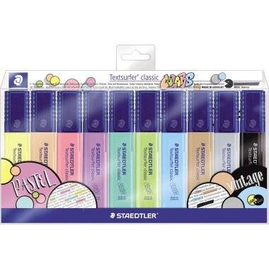 STAEDTLER Textmarker Textsurfer classic pastel 10er-Set retail