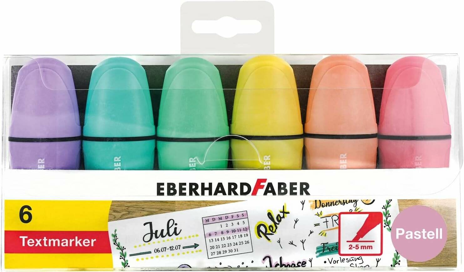 Textmarker Mini Pastell 6er Etui