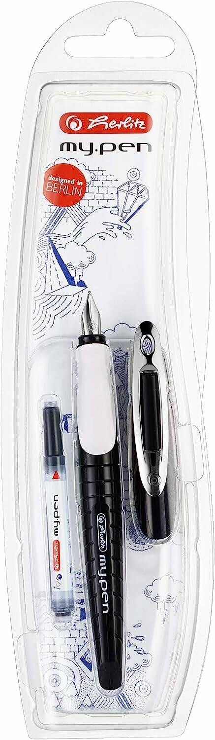 Füller My Pen M Feder schwarz weiss 10999746 Herlitz