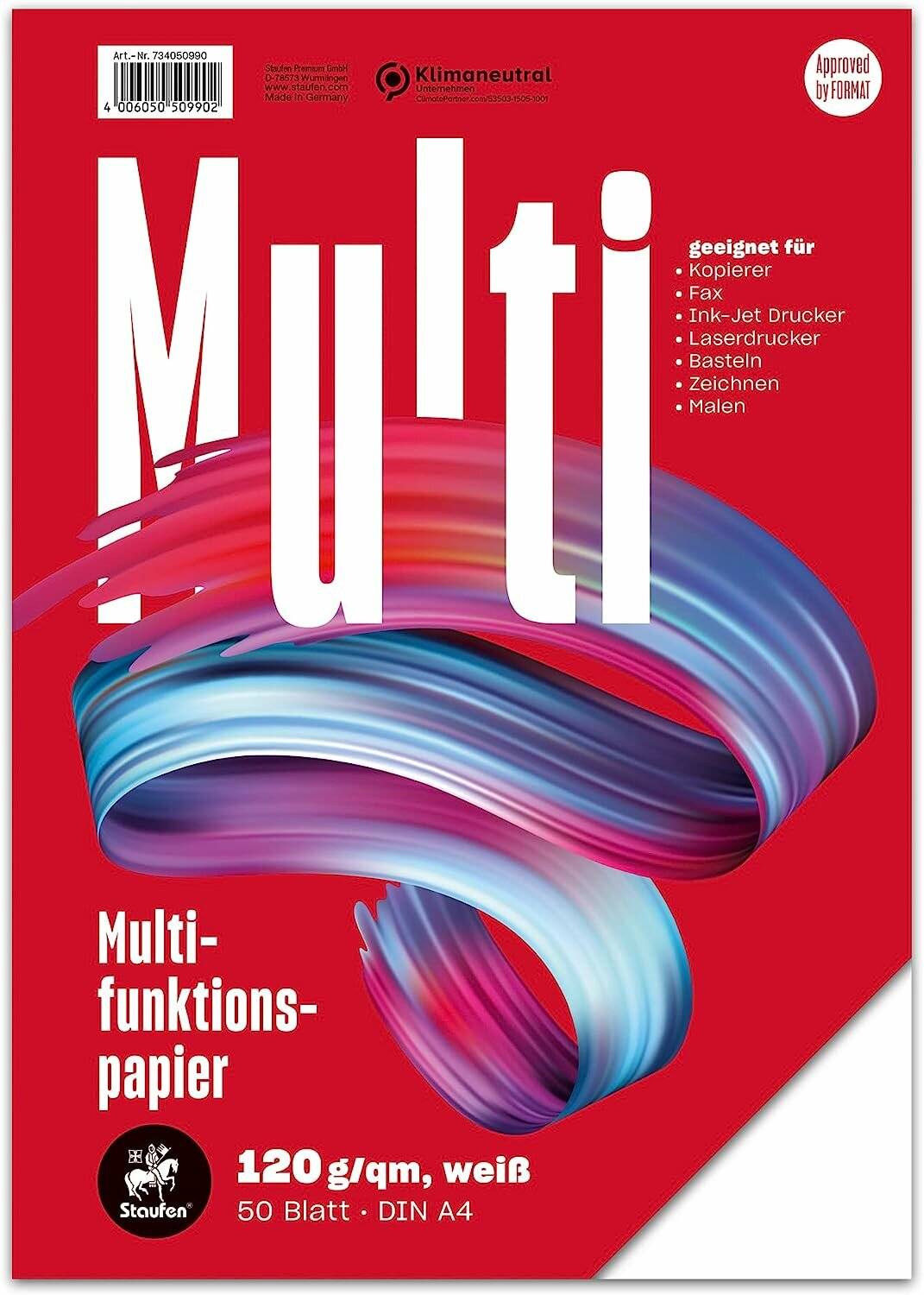 Multifunktions-Papier A4 120g 50Bl weiß 50990-734050990
