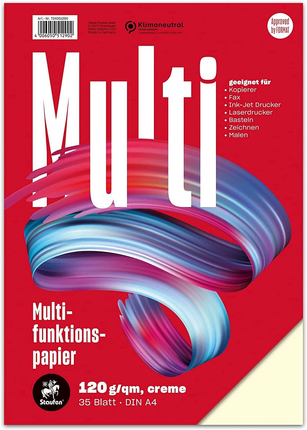 Multifunktions-Papier A4 120g 35Bl Creme 51290-734051290