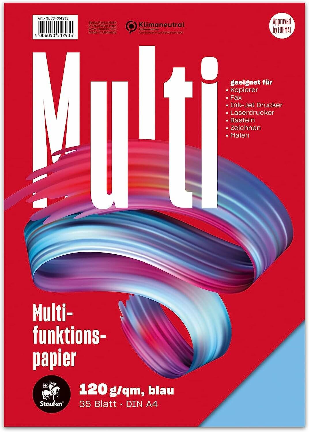 Multifunktions-Papier A4 120g 35Bl Intensivblau 51293-734051293