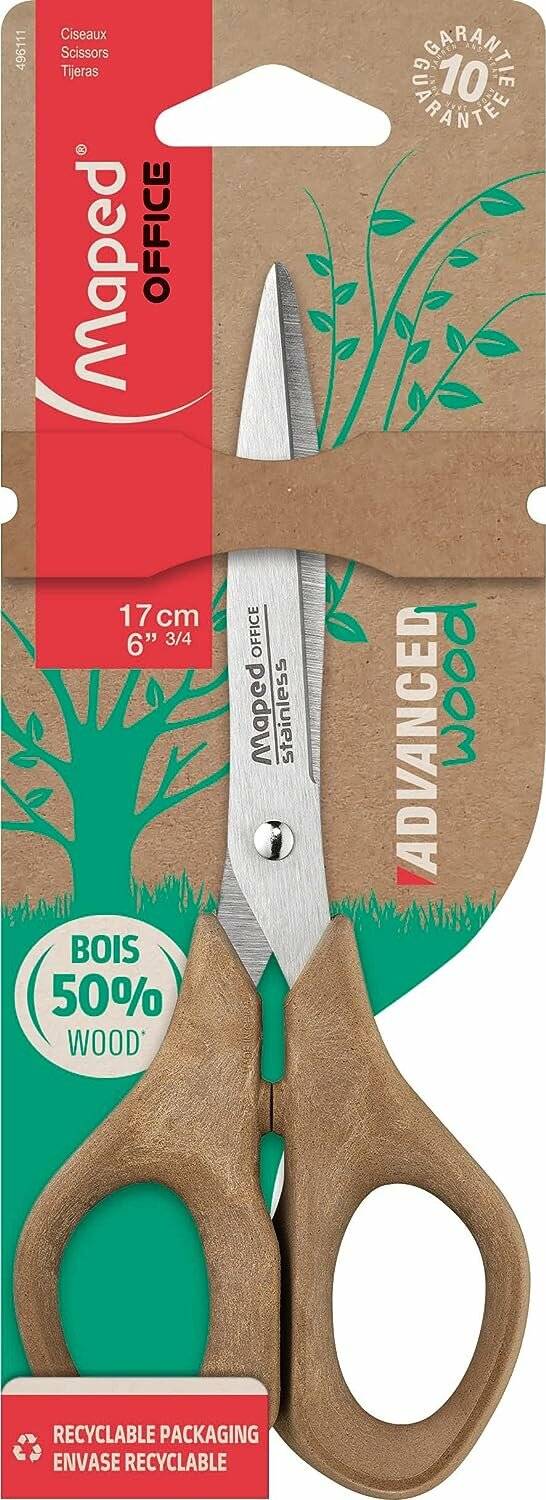 Bastel-Schere Advanced Wood symmetrisch 17cm Griff WPC-Holzverbund