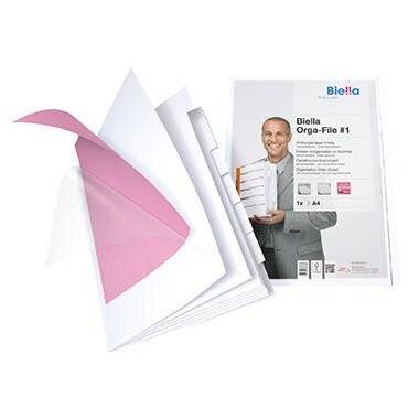 Ordnungsmappe Orga File Karton 240g weiss matt laminiert