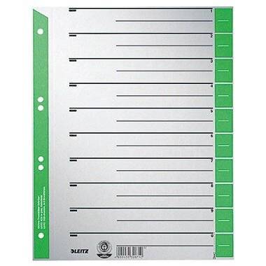 Trennblatt A4 grau/grün ungeöst 100ST