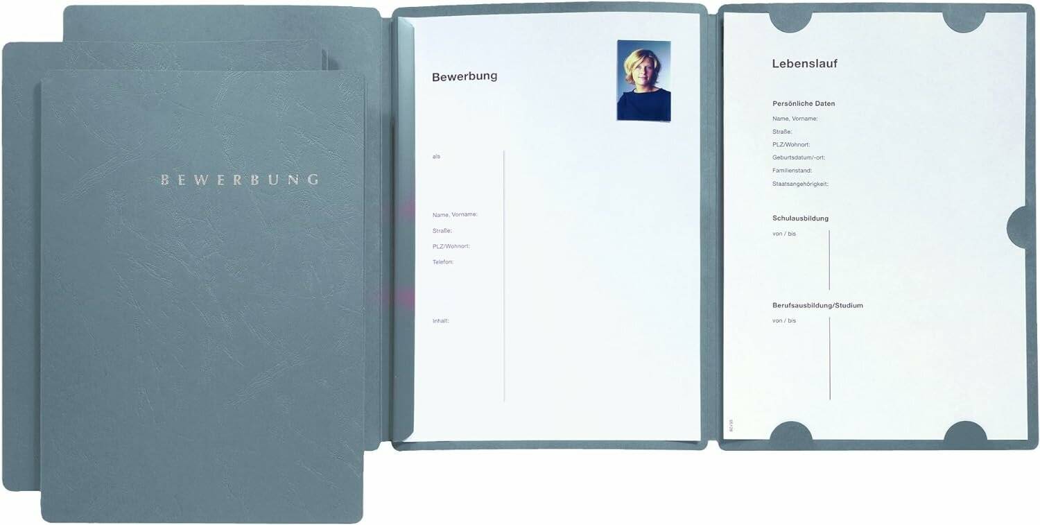 Pagna Bewerbungsmappe 22016 Select 3-teilig A4 bis grau
