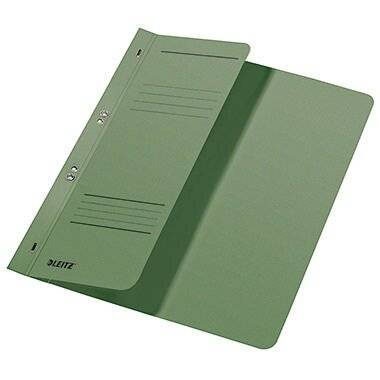 LEITZ Ösenhefter Leitz 3740 - A4 305 x 238 mm grün Kaufmännsche Heftung 1/2 Vorderdeckel Manilakarton 250 g/m² Pckg/50
