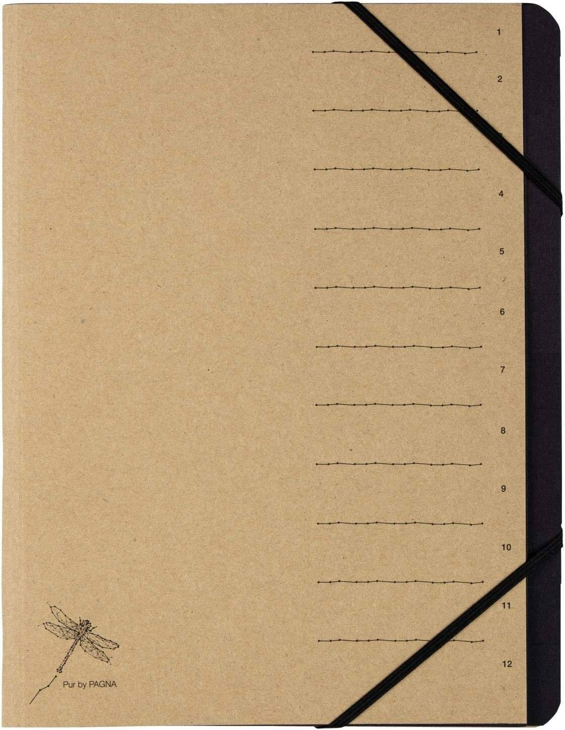 Pagna Ordnungsmappe Pur 40061-11 12Fä cher natur