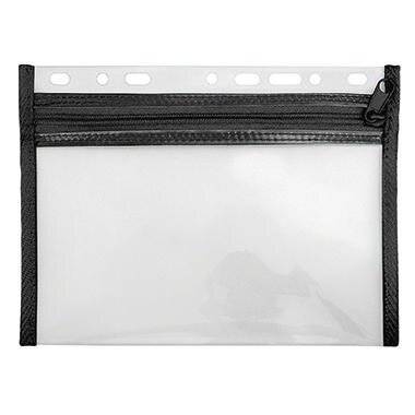 Veloflex Reiß verschluß tasche Velobag PP A5 110x205mm farblos/schwarz