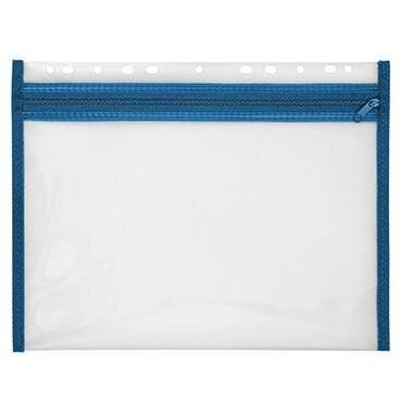 Veloflex Reiß verschluß tasche Velobag PP A4 183x290mm farblos/blau