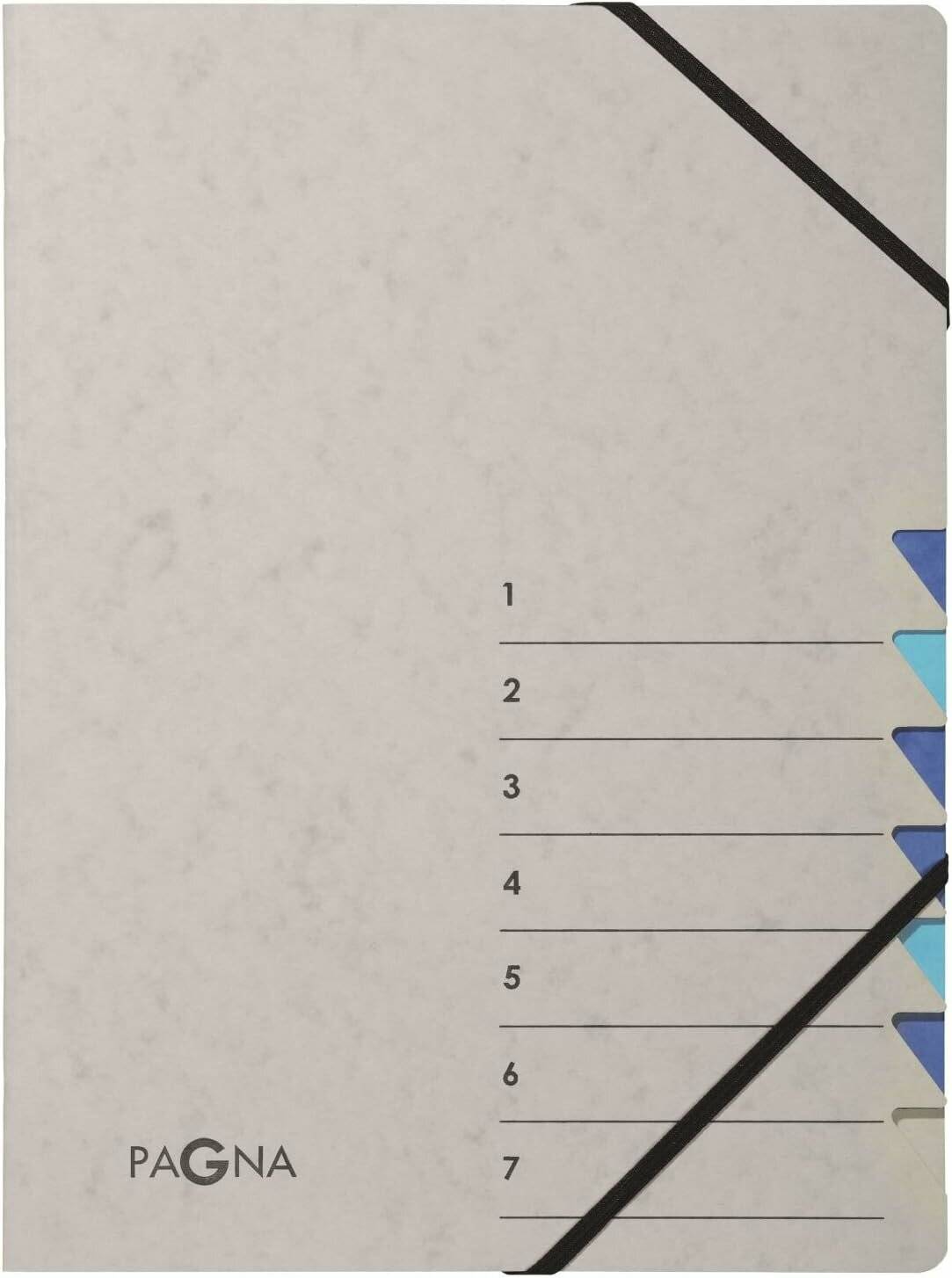 Pagna Ordnungsmappe Easy Grey 7 Fä cher grau 44307-02