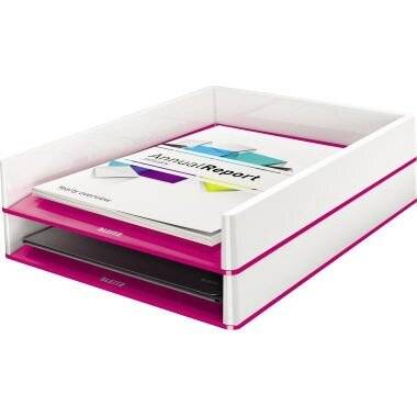 LEITZ Briefkorb Leitz WOW Duo Color 5361 - A4-C4 267 x 49 x 336 mm pink metallic Polystyrol