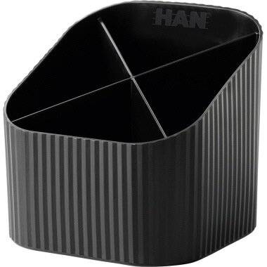 HAN Schreibtischkö cher Re-X-LOOP 17238-913 4Fä cher RC schwarz
