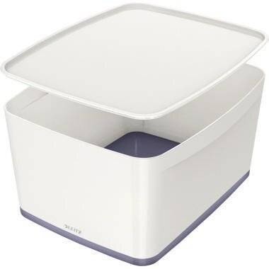 Aufbewahrungsbox My Box 318x198x385mm 18Liter mit Deckel weiss grau