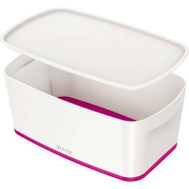 Aufbewahrungsbox My Box 318x128x191mm 5Liter mit Deckel weiss pink