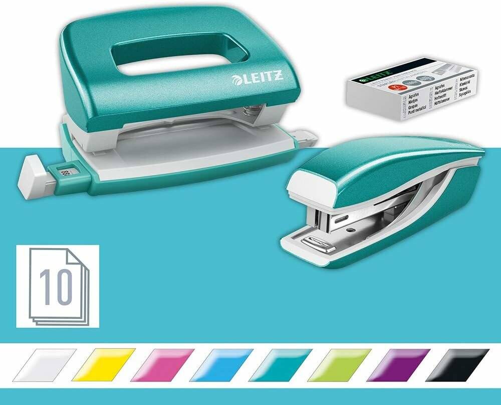 Leitz Locher-Heftgerä t-Set NeXXt WOW Mini 5561-20-51 eisblau