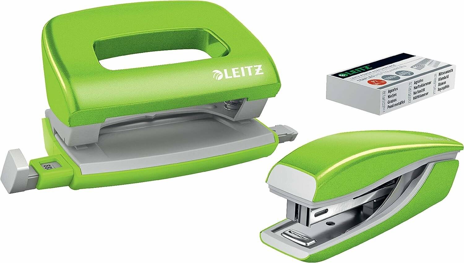Leitz Locher-Heftgerä t-Set NeXXt WOW Mini 5561-20-54 grü n