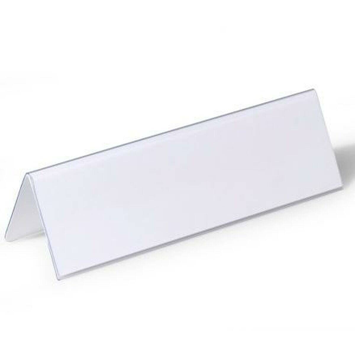 DURABLE Tischnamensschild Durable 8052 - 61/122 x 210 mm transparent Dachform Kunststoff Pckg/25