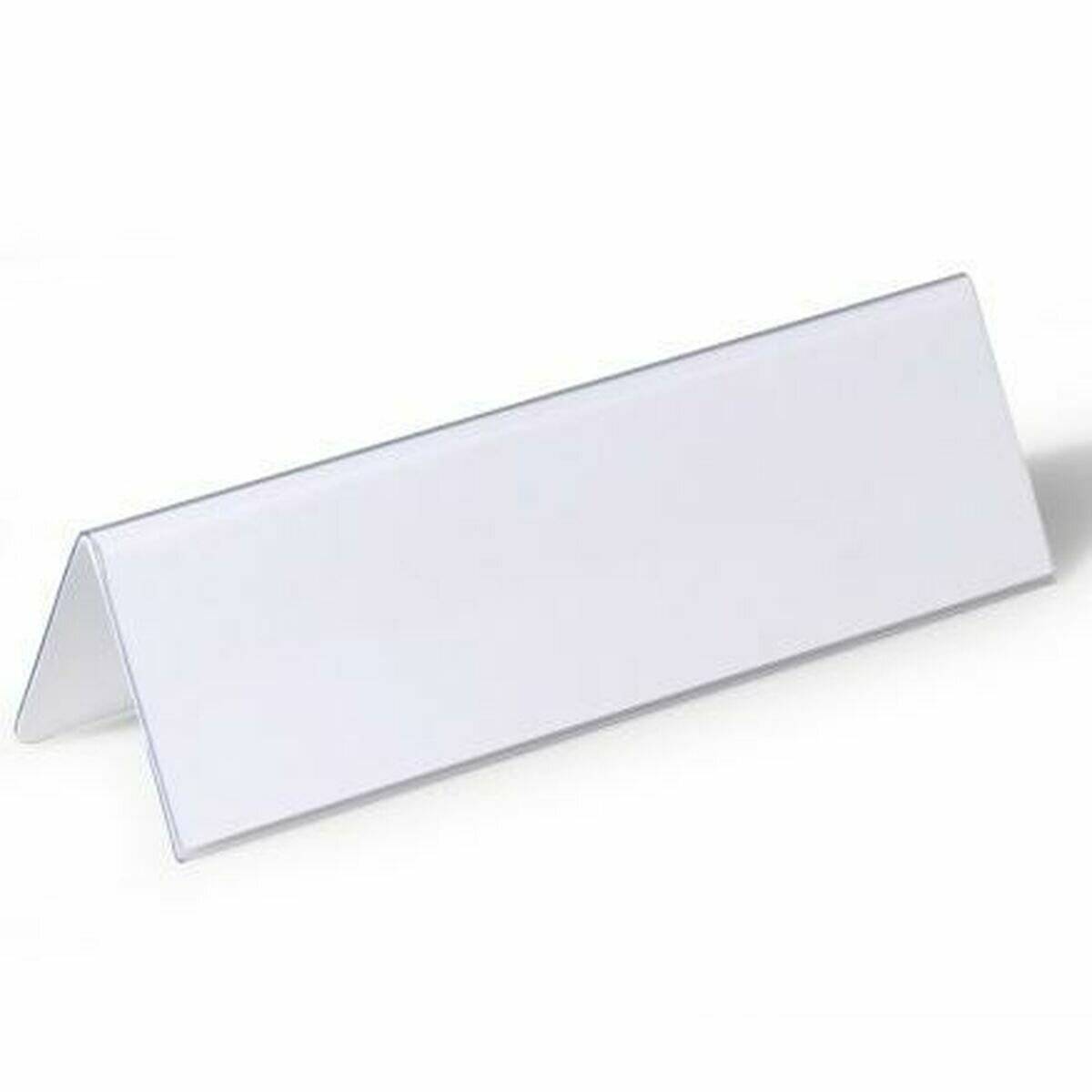 DURABLE Tischnamensschild Durable 8052 - 61/122 x 210 mm transparent Dachform Kunststoff Pckg/25