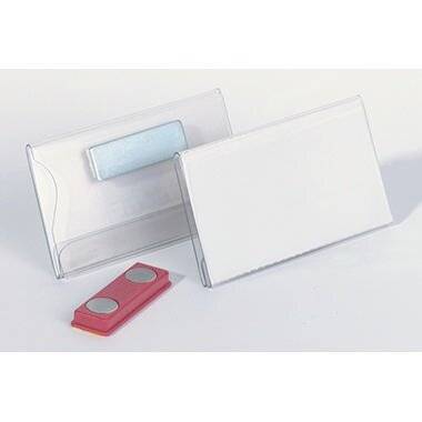 DURABLE Namensschild Durable 8116 - 40 x 75 mm transparent mit Magnet Pckg/25