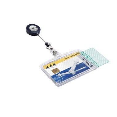 DURABLE Jojo Durable 8224 - 80 cm transparent mit Ausweishalter 54 x 85 mm Pckg/10