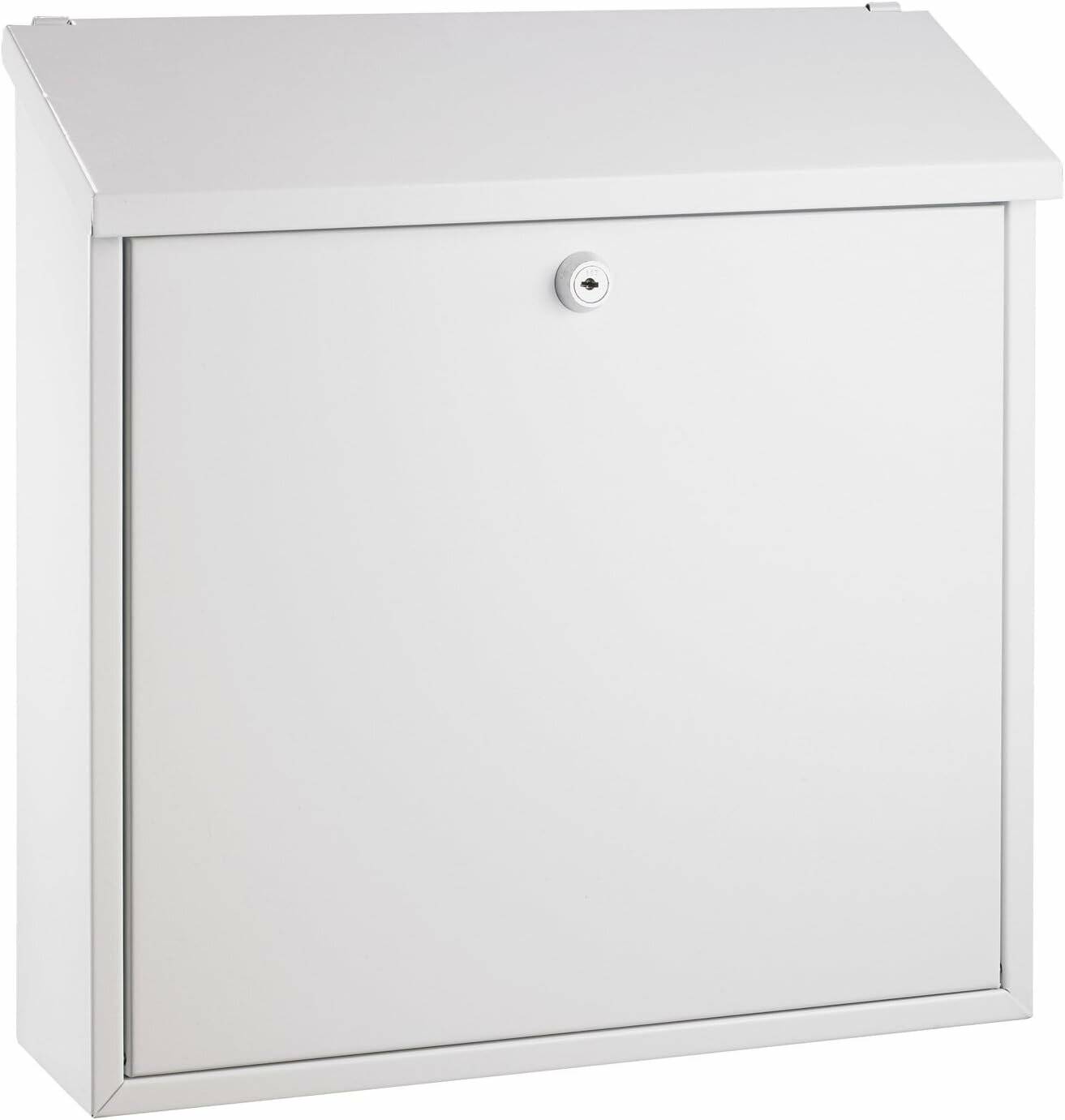 Briefkasten 36x36x10cm weiss mit 2 Schlüssel