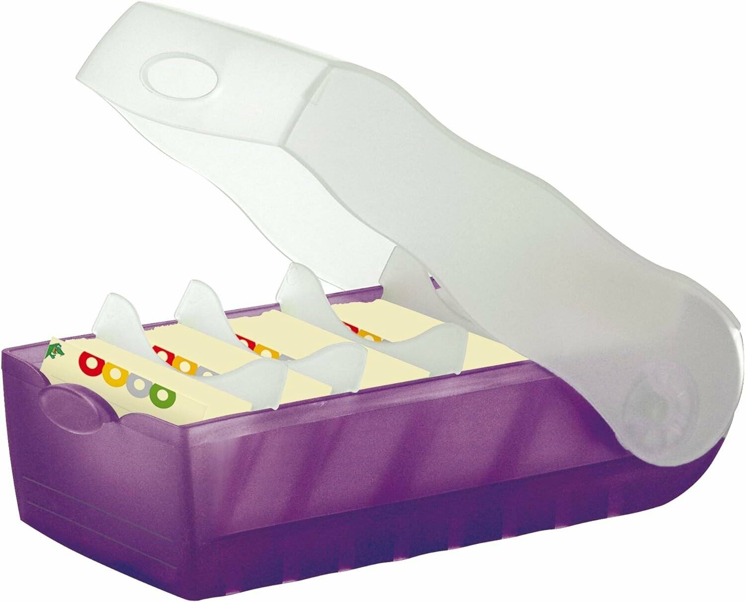 Karteibox Croco A7 quer transluzent-lila 997-673