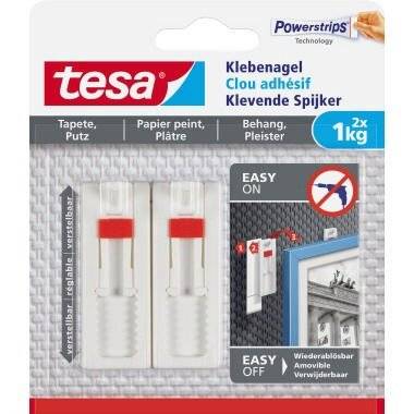 Klebenagel verstellbar Tapete + Putz 1kg weiss 2ST = 1Packung