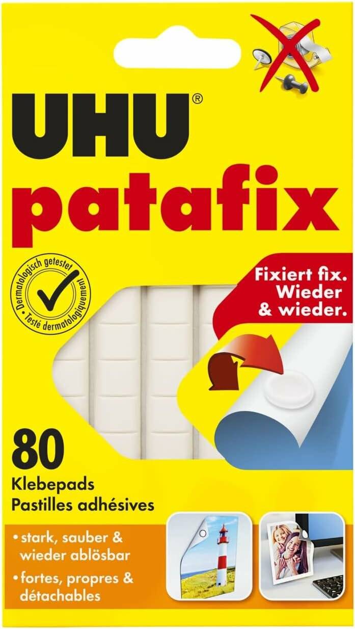 Uhu Tac Patafix weiß 80Stück wiederablösbar