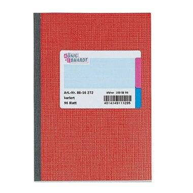Geschäftsbuch Din A5 klar steifbroschiert 96 Blatt kariert 300Sb96