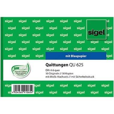 Quittungsblock A6 2x50Bl Qu625