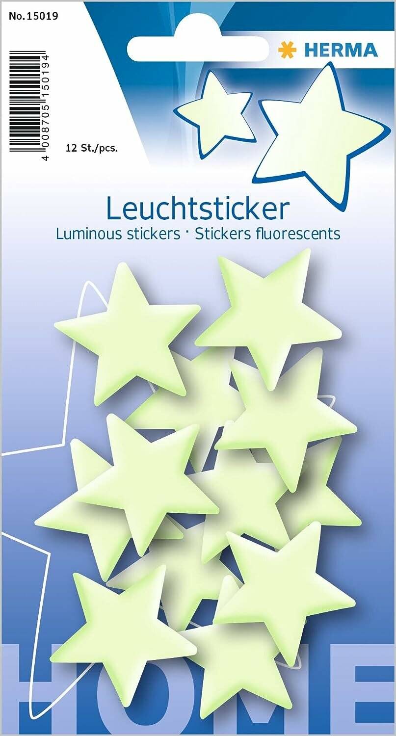 Leuchtsticker Sterne Mini 12Stück