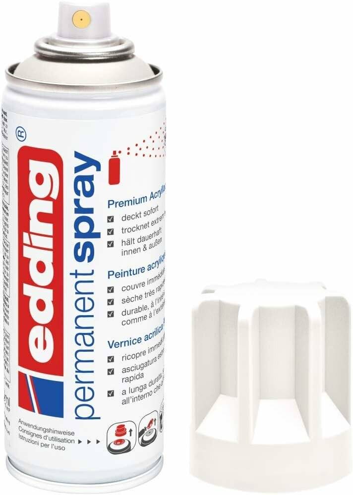 Edding Permanentspray Premium-Acryllack verkehrsweiss seidenmatt