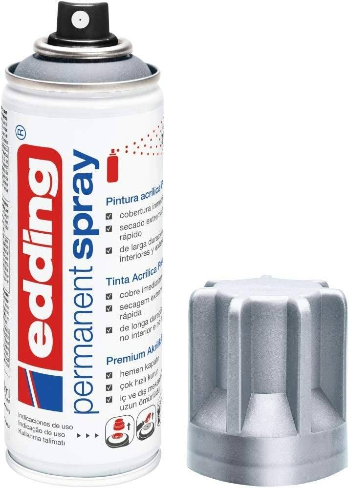 Edding Permanentspray Premium-Acryllack silber seidenmatt
