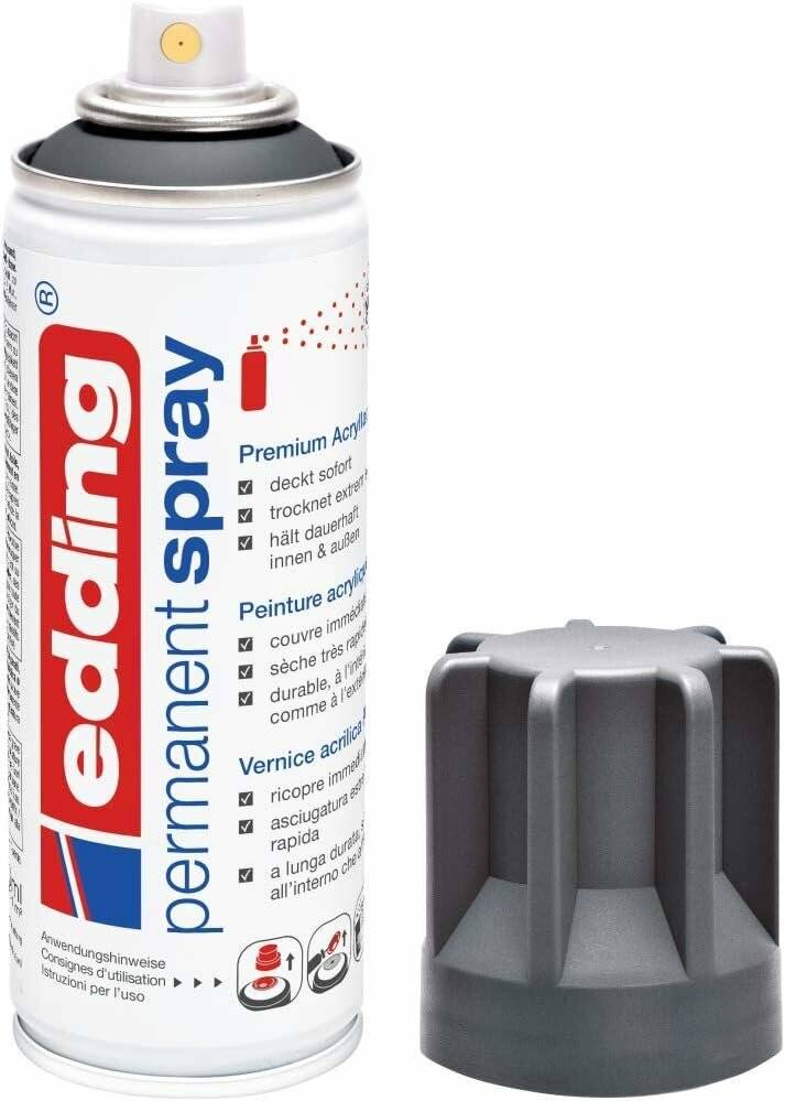 Edding Permanentspray Premium-Acryllack anthrazit seidenmatt
