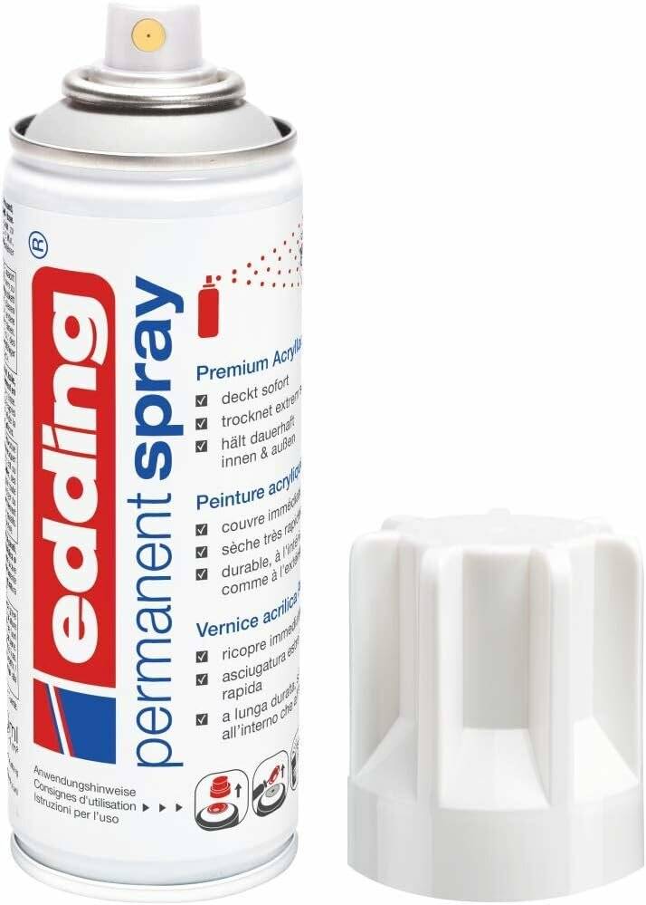 edding Permanentspray edding 5200 - verkehrsweiß glänzend RAL9016 200 ml