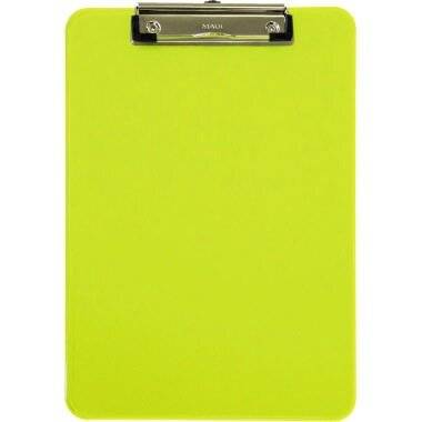 Klemmbrett A4 glasklar transparent neon gelb
