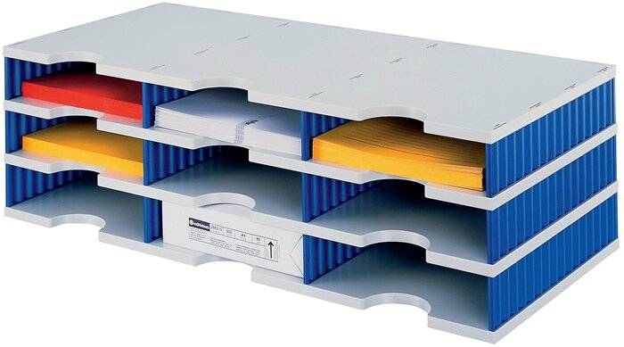 Sortierablage Trio 9 Fächer H223xB723xT3 9 Fächer