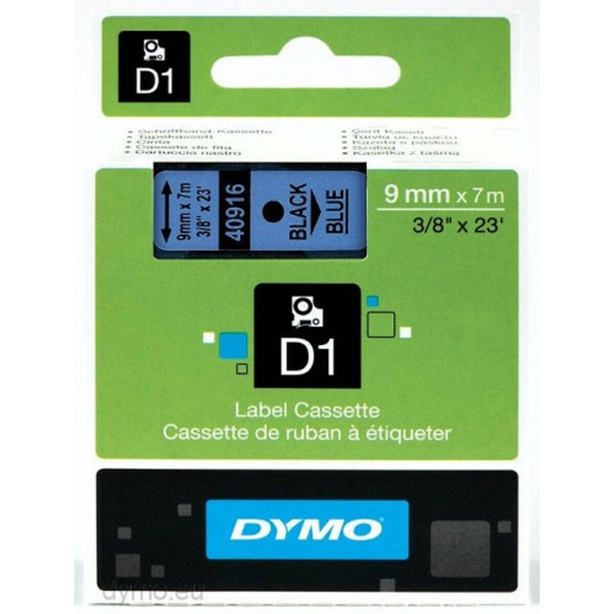 Dymo Schriftband 40916 Black Schwarz Blue (S0720710)