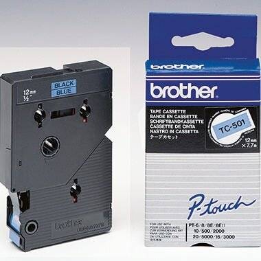 Brother P-touch Schriftband TC-501 12mm x 7,7m