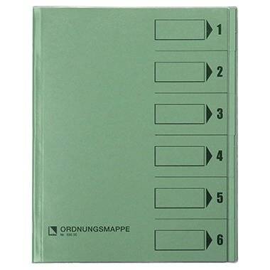 Bene Ordnungsmappe 083600GN DIN A4 6Fäch Verwendung für Papierformat: DIN A4