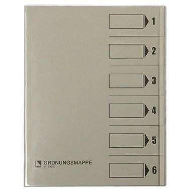 Bene Ordnungsmappe 083600GR DIN A4 6Fäch Verwendung für Papierformat: DIN A4