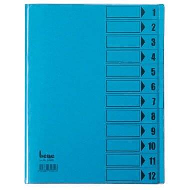 Bene Ordnungsmappe 084800BL DIN A4 12Fäc Verwendung für Papierformat: DIN A4