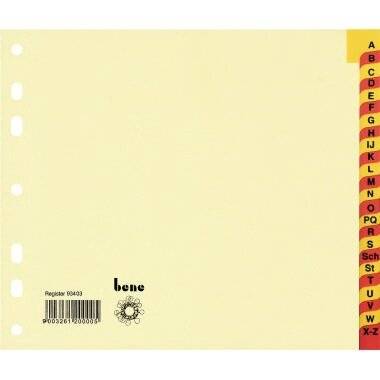 Bene Register 93403 A-Z DIN A4 halbe Höh Verwendung für Papierformat: DIN A4