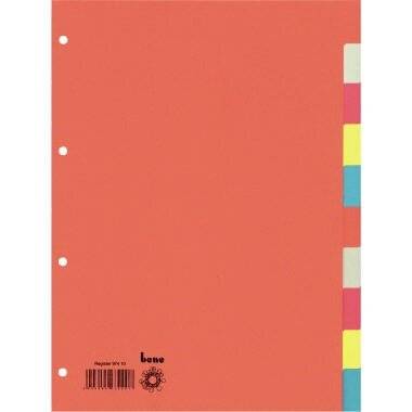Bene Register 97410 blanko DIN A4 10teil Verwendung für Papierformat: DIN A4