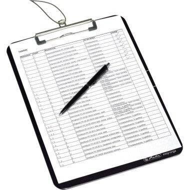 Herlitz Klemmbrett 11205663 DIN A4 PS op Maße: 22,5 x 31,5 cm (B x H) schwarz