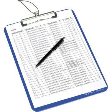 Herlitz Klemmbrett 11226396 DIN A4 PS op Maße: 22,5 x 31,5 cm (B x H) blau