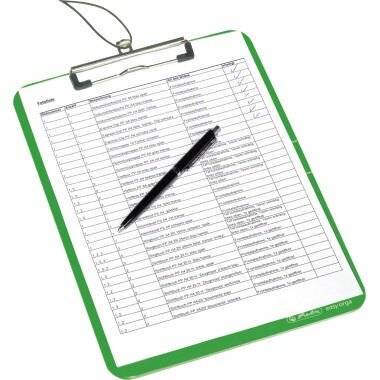 Herlitz Klemmbrett 11226610 DIN A4 PS op Maße: 22,5 x 31,5 cm (B x H) Apfel