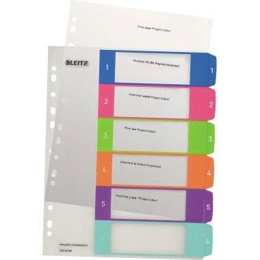 Leitz Register WOW 12420000 DIN A4 1-6 v Verwendung für Papierformat: DIN A4, Übe